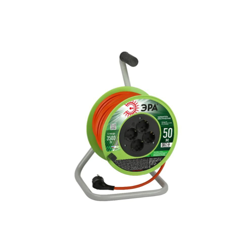 ЭРА Сетевой удлинитель ПВС 3х1 4роз. 5м 16А/3500Вт земля выкл корпус негорючий PP