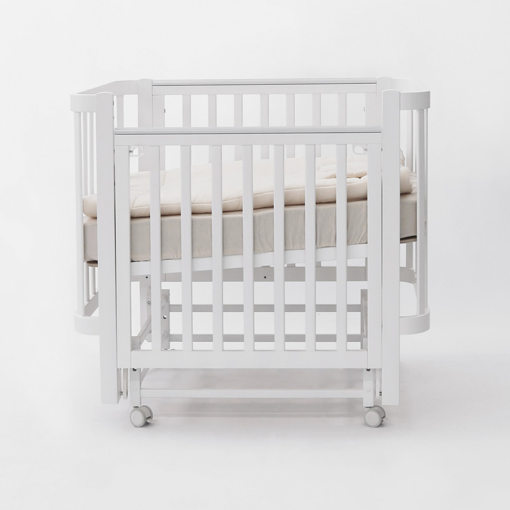 Детская кровать Antemi Terra Light New с маятником, Белый