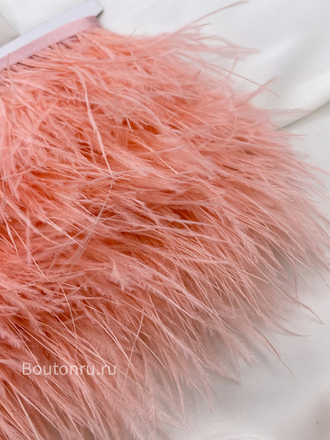 Перо коралловое, персиковое