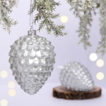Ёлочные игрушки VERSAILLES «Лесные шишки» 13*8 см (набор 2 шт), Серебро