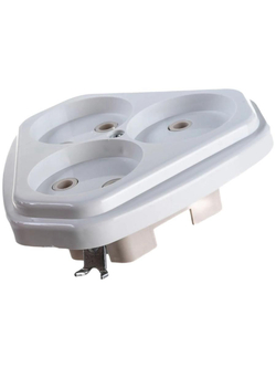 Розетка трехмест. скр. уст. (ток 10А) РС10-394 в инд.упак.