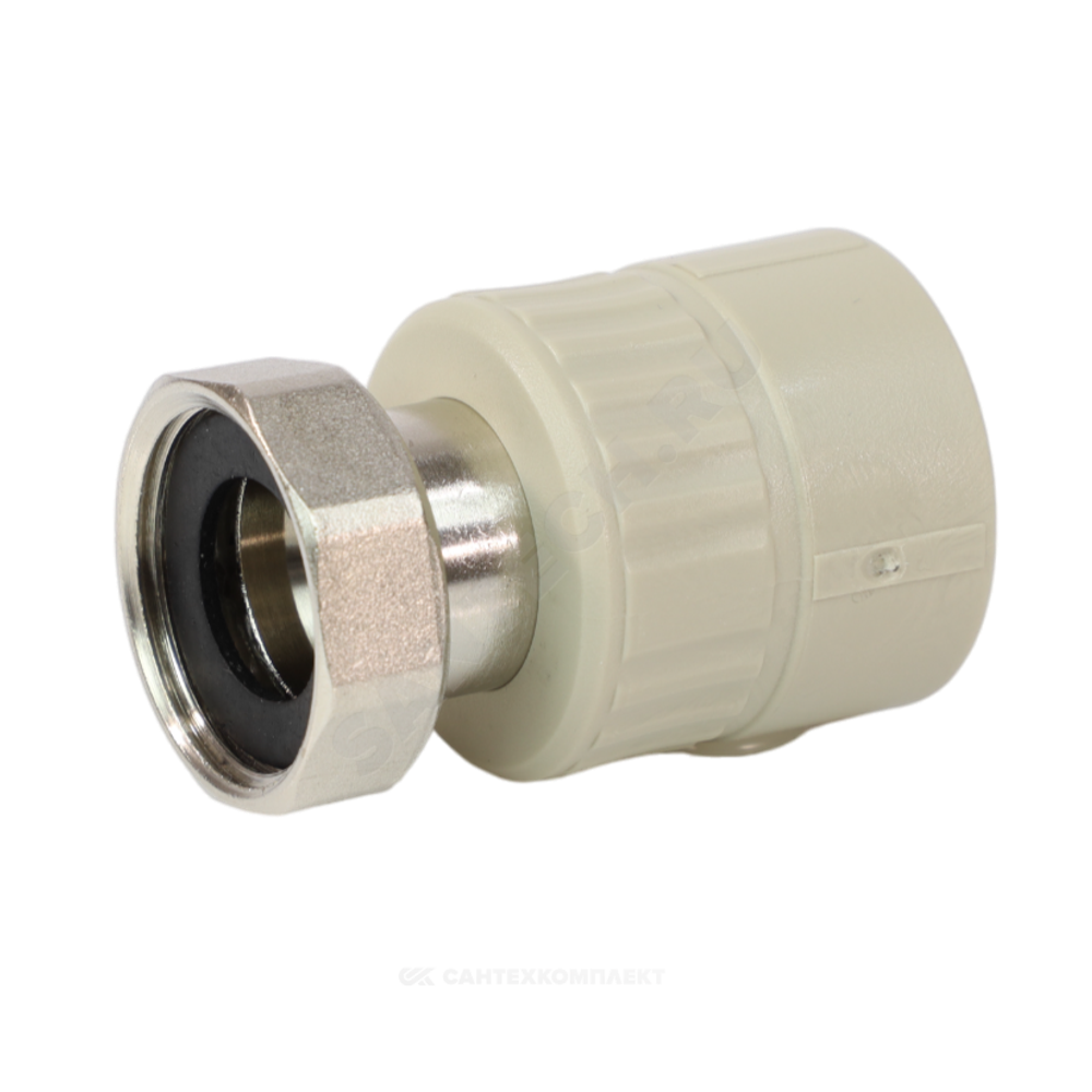 Муфта PP-R комбинированная серая Дн 32х1" с накидной гайкой VALFEX 10139332Г