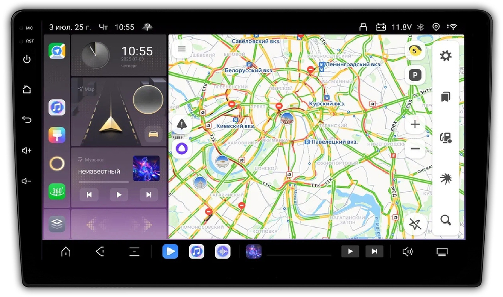 Магнитола для Renault Duster 2015-2020, Lada Largus 2021+ - Kuberg QLed, Android 13, TS20, CarPlay, SIM-слот