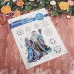 Набор наклеек «Дед Мороз и Снегурочка» 27*20 см, в ассортименте