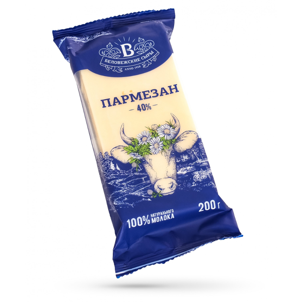 Сыр пармезан Беловежские сыры 40% 200 гр