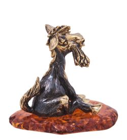 Народные промыслы AM-4161 Фигурка «Лошадь Ланч» (латунь, янтарь)