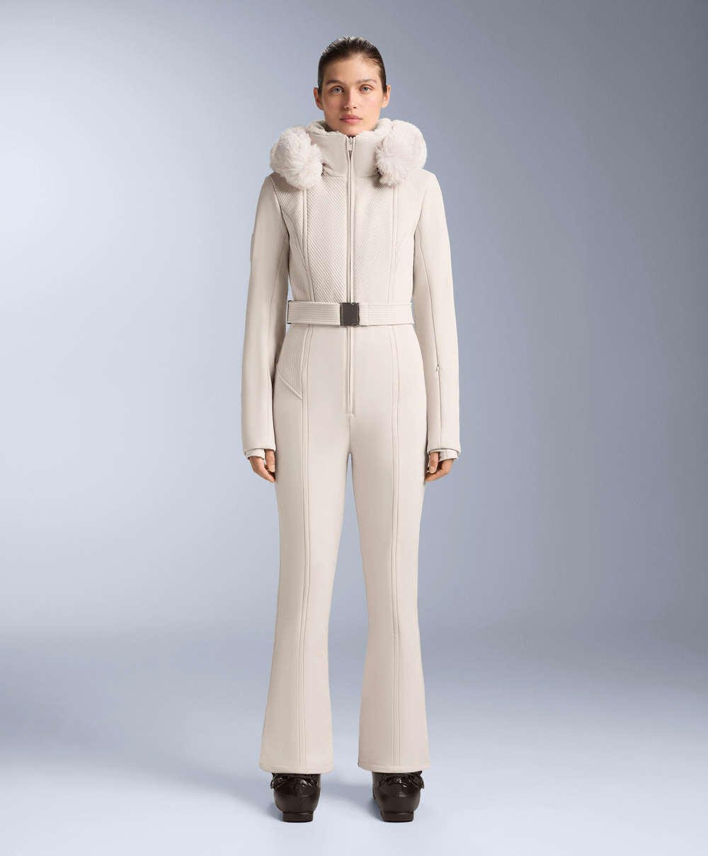 Oysho Водостойкий облегающий эластичный комбинезон SKI, норка