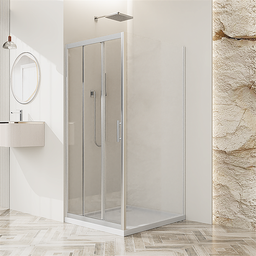 Душевой уголок BelBagno UNO-195-AHF-31 120x100 стекло прозрачное/профиль хром