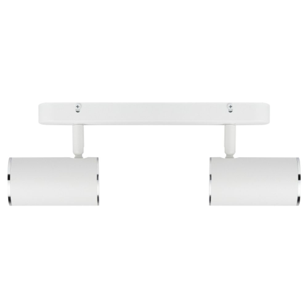 Светильник настенно-потолочный спот ЭРА OL35-2 WH MR16 GU10 IP20 белый хром | Накладные светильники