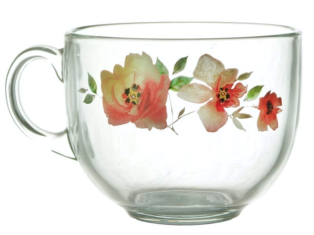 Кружка "Кинг Сайз" Акварельные цветы 500мл