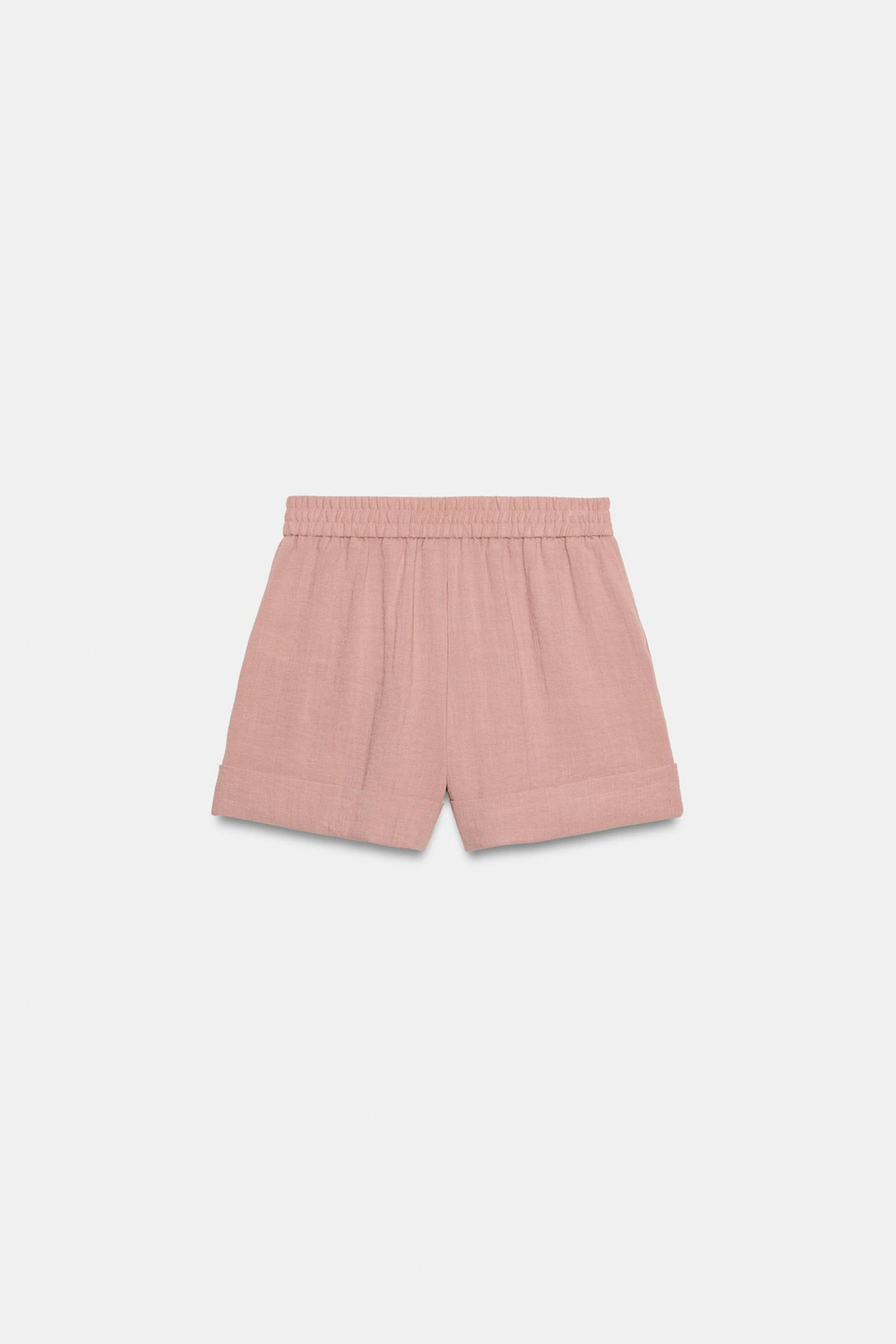 ZARA ШОРТЫ С ОТВОРОТАМИ, РОЗОВЫЙ