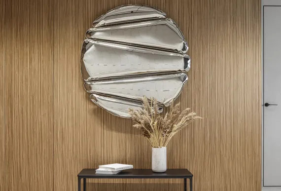 Настенный декор Brano Отражение 8, Ø100 см, полированная сталь