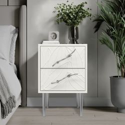 Тумба Арт Колор leaves Стайл Сильвер Белый опал