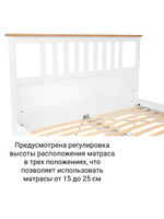 IKEA Кровать двуспальная IDANAS 160*200, белая, ИЛЕКСА (ИКЕА ИДАНАС)
