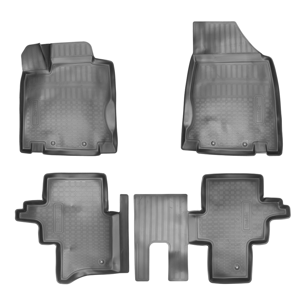 Ковры в салон Norplast/Unidec для Nissan Pathfinder в кузове R52 (2014-), Черный, 5 мест, арт.NPA11-C61-454