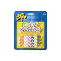 Свечи для торта+табличка С днем рождения