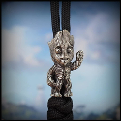 Темлячная бусина "Грут" для ножей, мельхиор