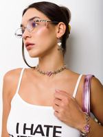 Колье "Pink big soul thorn" Silver