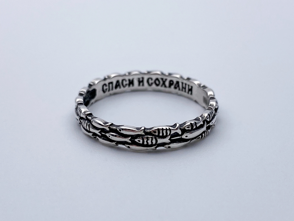Кольцо из серебра/Чернение