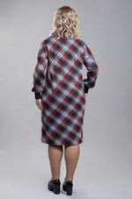 Платье 1221 бордовая клетка Novita (Акция)