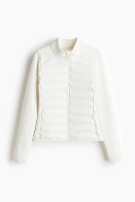 H&M Утепленная гибридная куртка ThermoMove, цвет слоновой кости