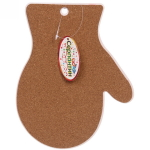 Подставка под горячее керамика «Варежка» 20*25см «Дед Мороз с Оленем»