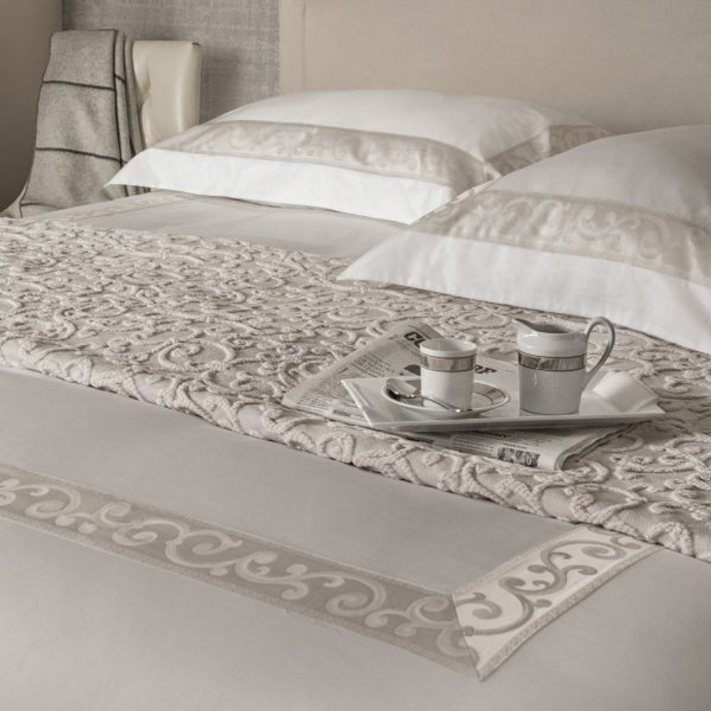 Постельное белье 2 спальное евро Mirabello San Marco М01 beige/avorio