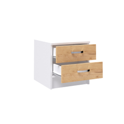 Тумба прикроватная Ронда белый/дуб крафт золотой