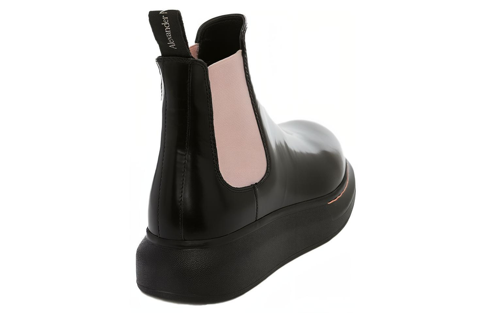 Alexander McQueen Hybrid Chelsea Boot Black Sugar Pink Women"s
