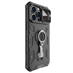 Чехол для iPhone 14 Pro Max от Nillkin серия CamShield Armor Pro, с металлическим поворотным кольцом и защитной шторкой для камеры