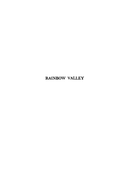 Rainbow valley | L. M. Montgomery