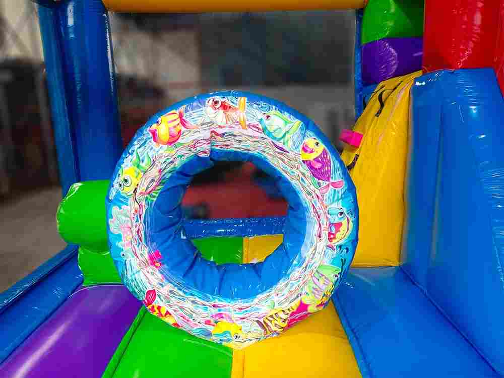 УЦЕНКА Коммерческий надувной батут «Подводный мир » 4*3,5*2,5 м