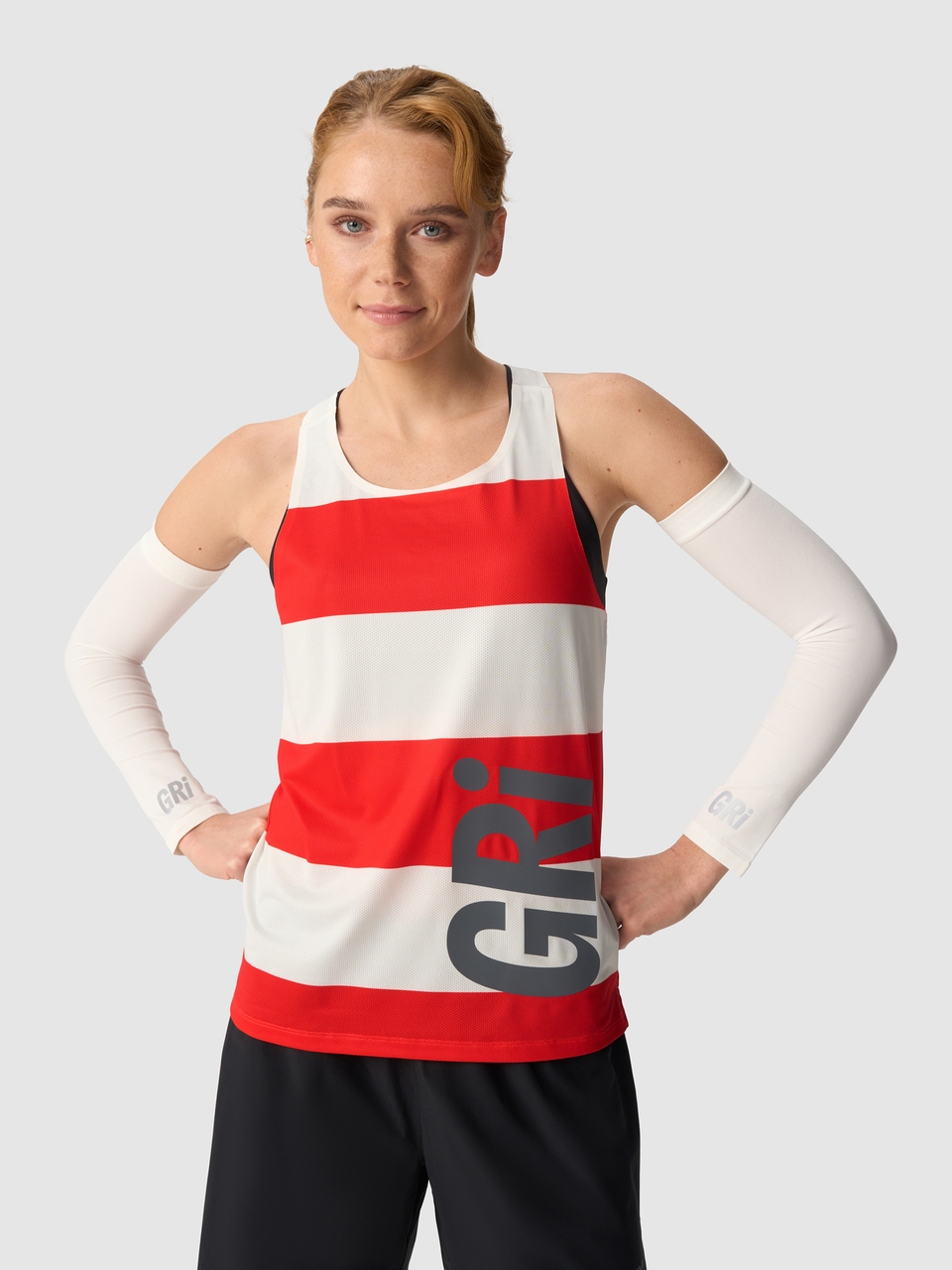 Майка женская GRI Маяк бело-красная