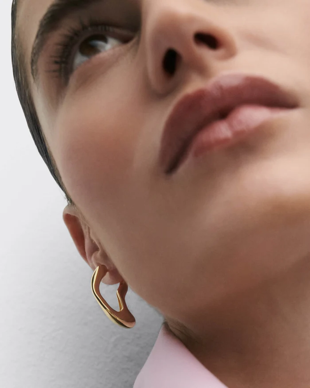 Серьги Sense Hoops серебро 925 пробы покрытое золотом