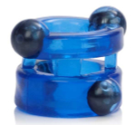 Голубое двойное эрекционное кольцо с магнитами Magnetic Power Ring