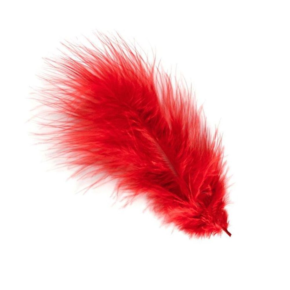 Перья красный 14-17 см, 30 шт ВП