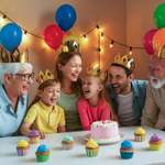 Корона фольг малая золотая 6шт