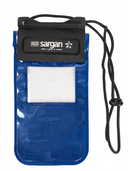 Чехол водонепроницаемый Sargan Сухов ОК для телефона с окном для документов 12см*18см синий