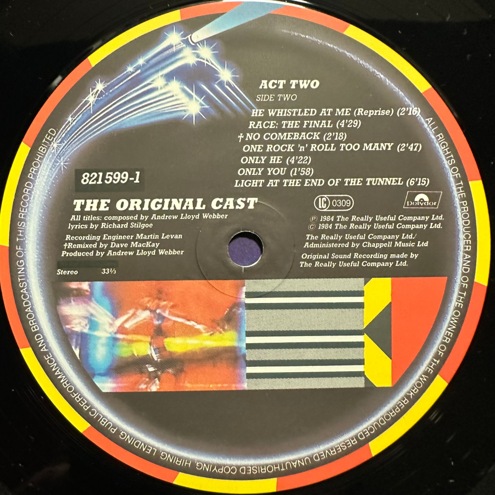 Andrew Lloyd Webber - Starlight Express - The Original Cast 2LP (Германия 1984г.)