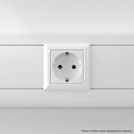 Розетка модульная, 2P+E, с з/ш, "Avanti", "Белое облако", 2 модуля