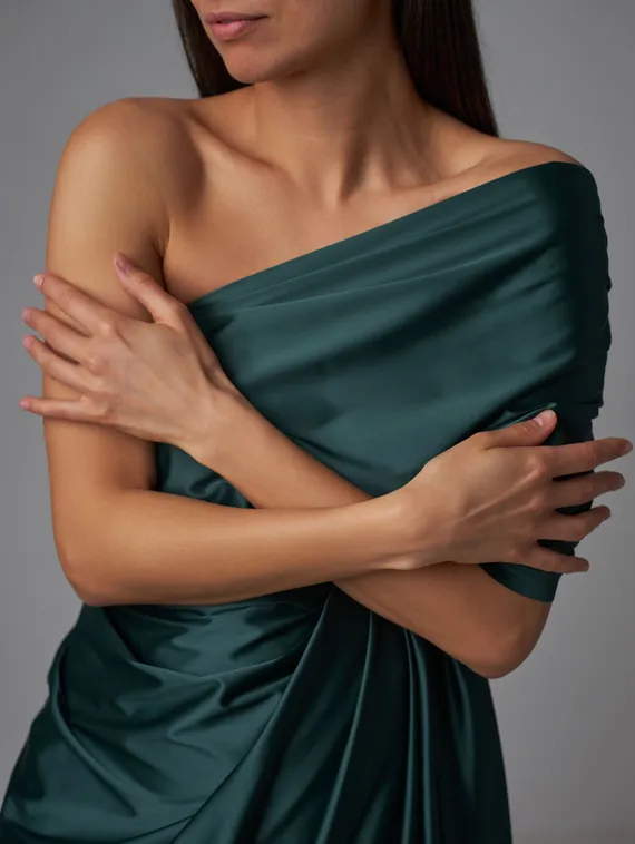 Атлас (сатин) оптом эластичный бельевой, сосна 1994