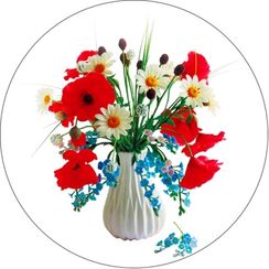 Вышивка крестиком "Букет с маками", 28х28 см