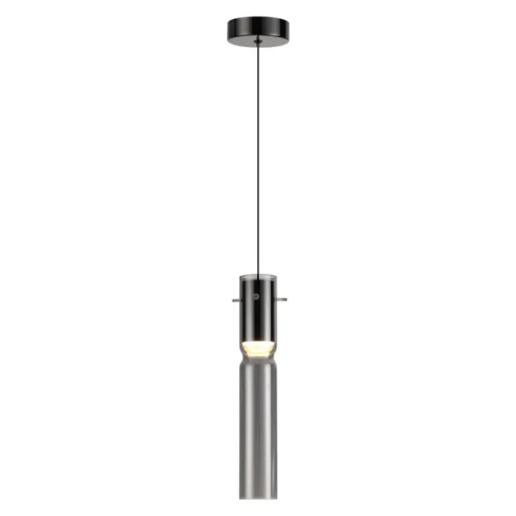 5058/5L PENDANT ODL24 385 черный/дымчатый/металл/стекло Подвес LED 5W 3000K SCROW