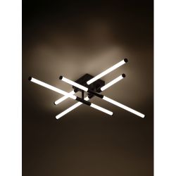 Светильник потолочный светодиодный ЭРА Модерн Fliss CLL-1 72W 3K-6K RC BK с ду черный | Светильники SPB-6 с ДУ