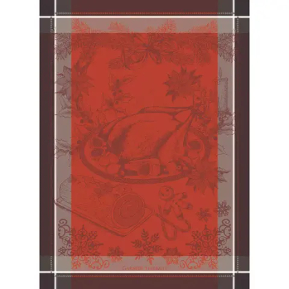 Кухонное полотенце Garnier Thiebaut Dinde De Noel Vermillon (56 x 77 см)