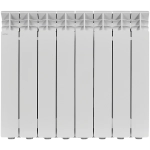 Радиатор алюминиевый STOUT Gamma 500 - 8 секций (подключение боковое, цвет белый)