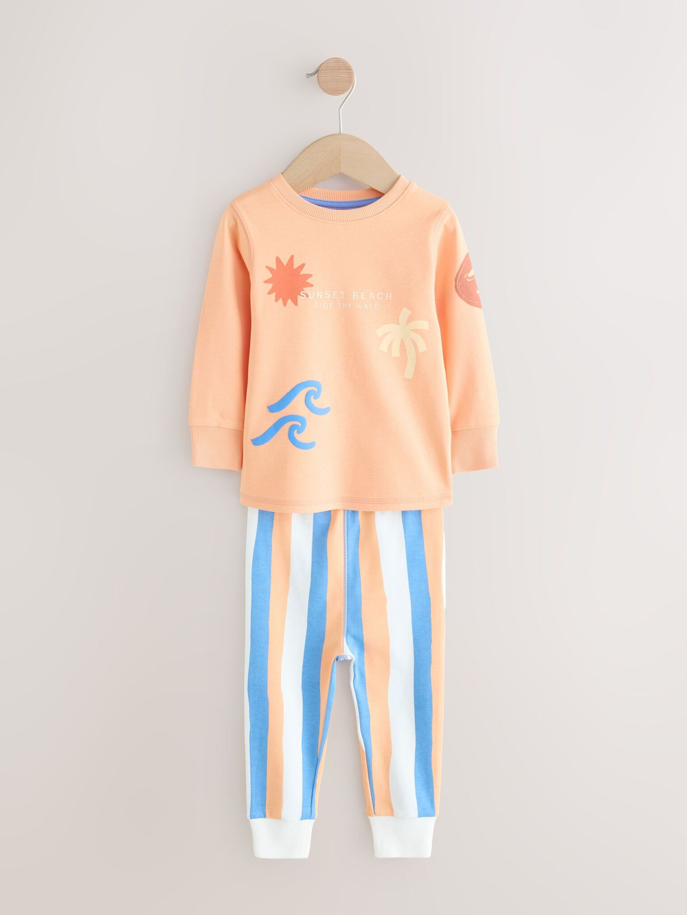 Пижама для мальчика Next AJ0-493, 3 шт., Синий, Бежевый