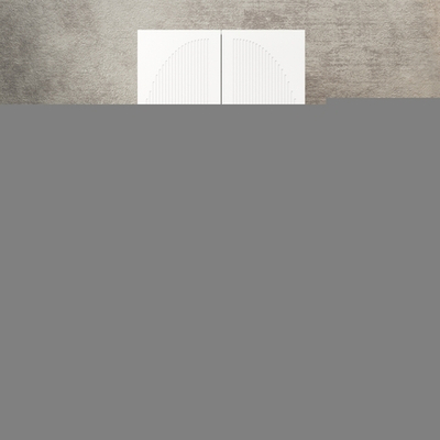 Шкаф Агератум МДФ двухсекционный в белой эмали - Белый Фасадный 0101  100*60*240