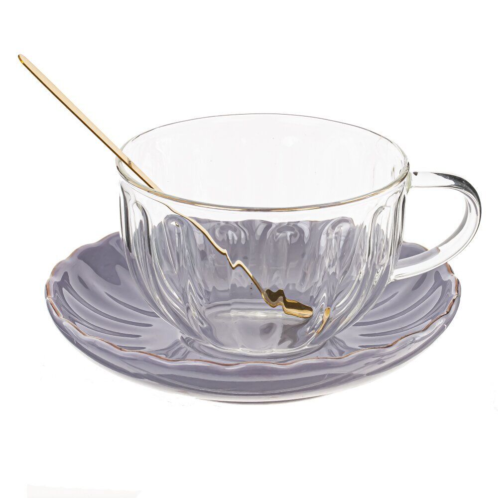 GAEM Кружка с блюдцем и ложкой 300 мл, L15 W15 H6,5 см, 3в.