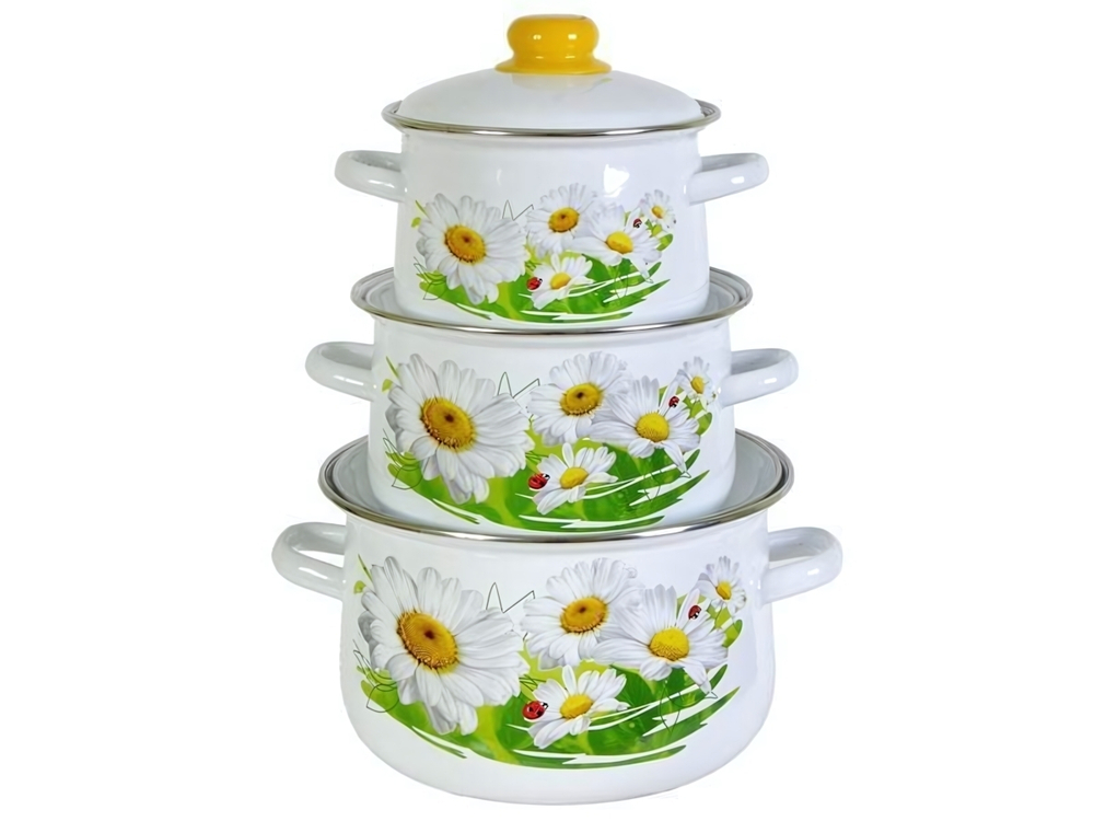Набор кастрюль "Ромашки лето"